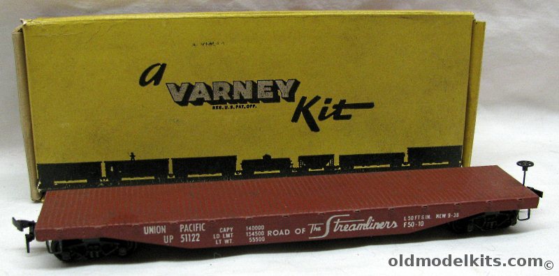 Varney HO Union Pacific (Red) Flat Car - Metal Built Up HO Model, F6 plastic model kit